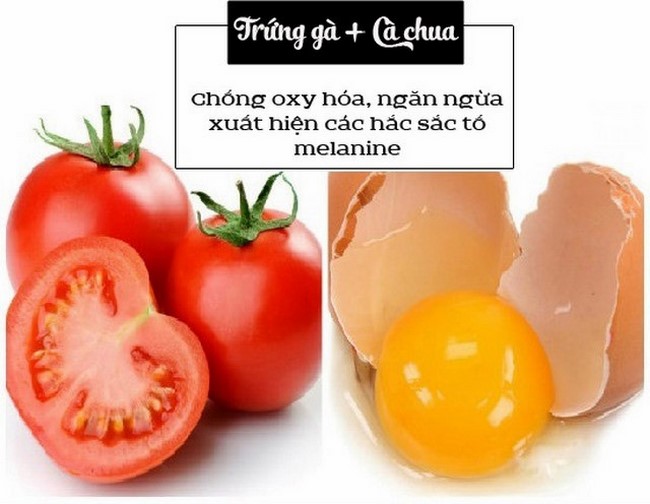 Trị thâm nám với lòng trắng trứng gà và cà chua hiệu quả