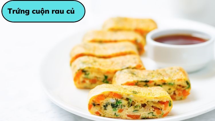 Món trứng cuộn rau củ 