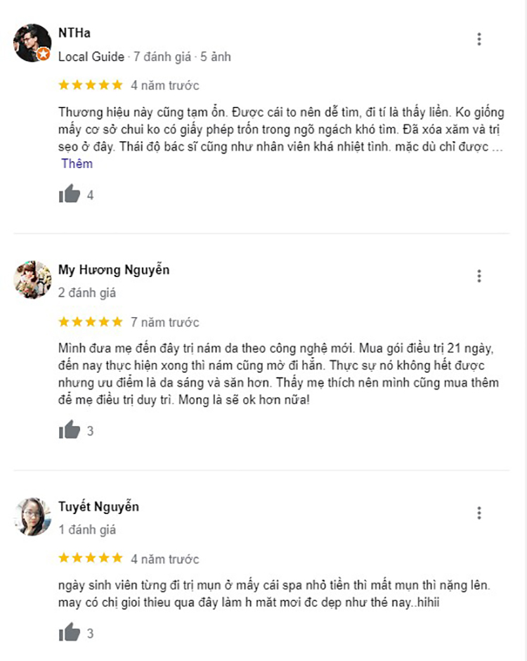 Review từ khách hàng thẩm mỹ Đông Á