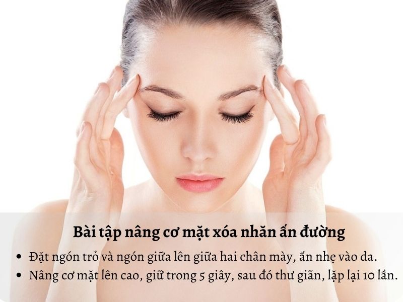 Bài tập nâng cơ mặt xóa nhăn ấn đường 