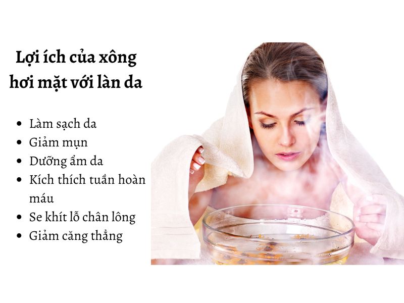 Công dụng của xông mặt với làn da 