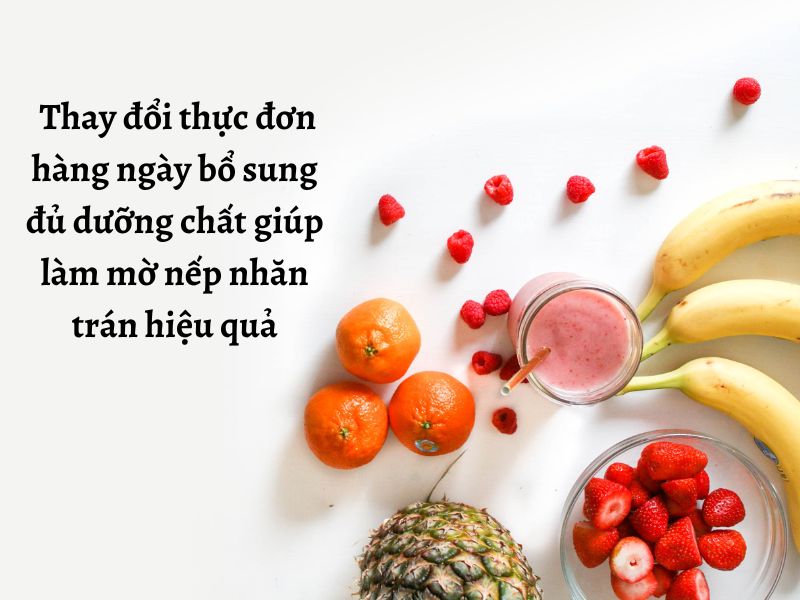 Thay đổi thực đơn hàng ngày để xóa nếp nhăn trên trán 