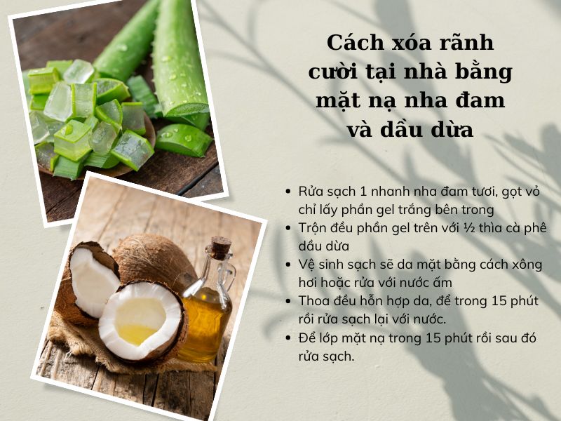 cách làm mặt nạ nha đam để xóa rãnh cười